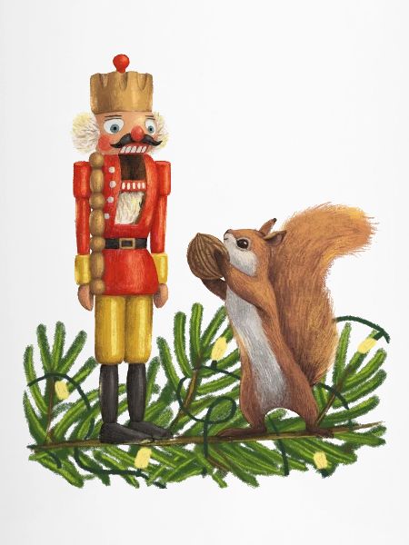 Nussknacker und Eichhörnchen