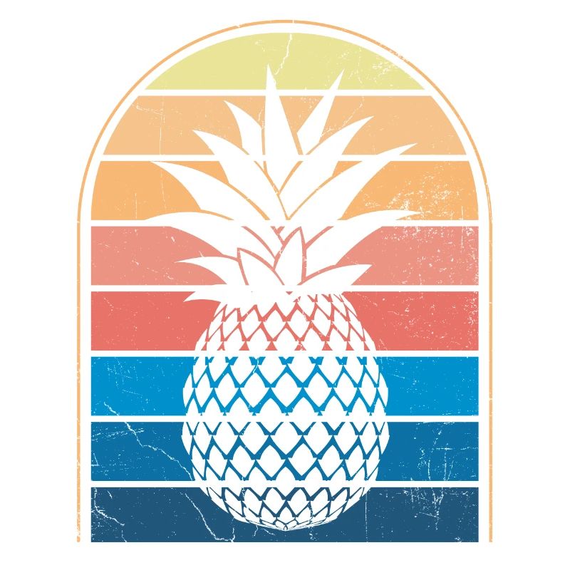 Pineapple retro design For beach lovers Pineapple