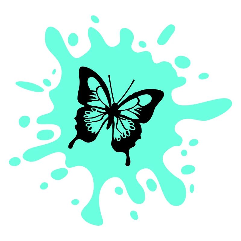 Papillon éclaboussures de couleur