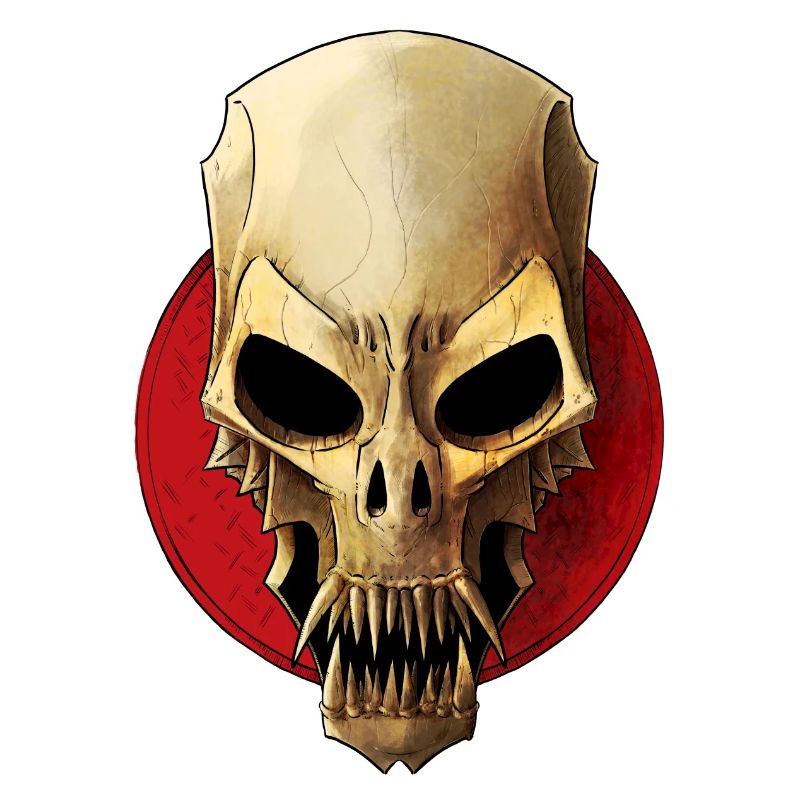 Illustration terrifiante d’un crâne de vampire