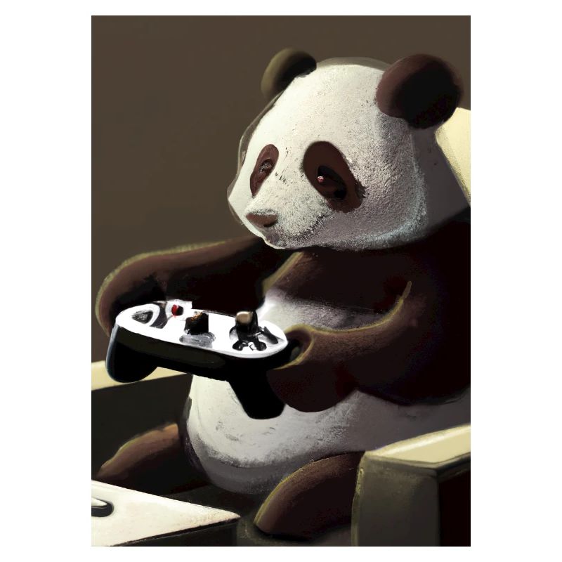 Panda mit Controller