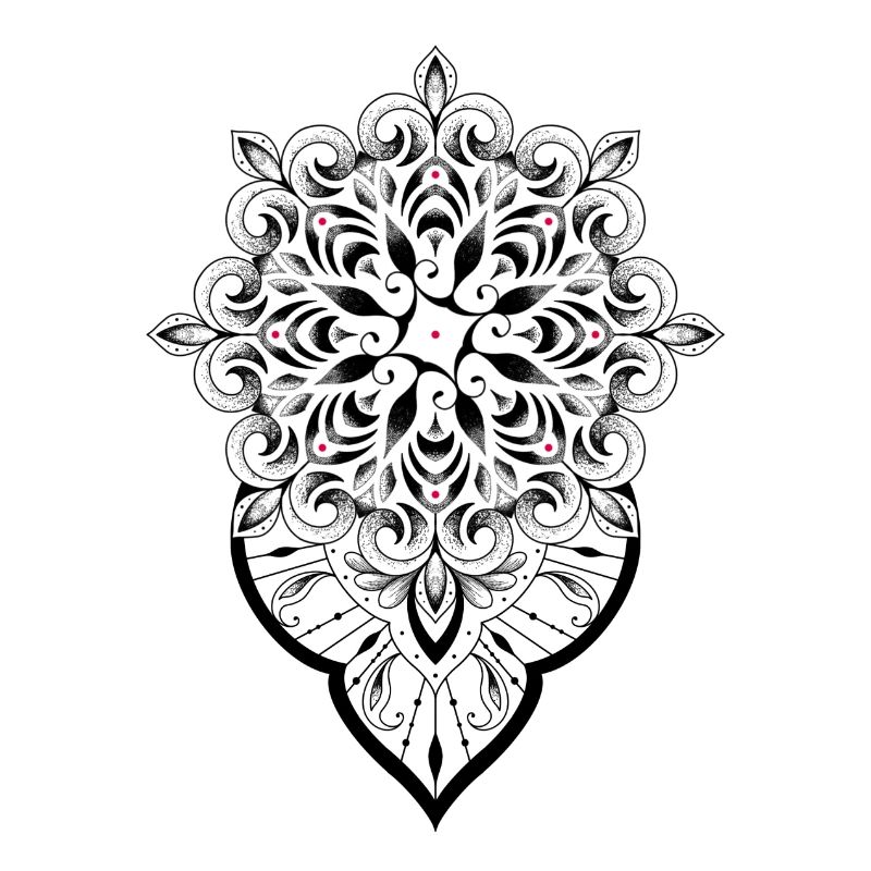 Mandala graphic dot work