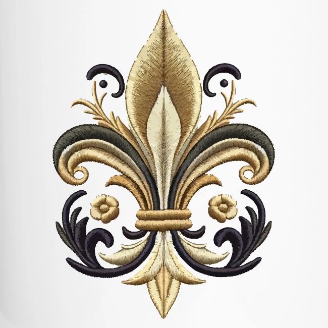 Elegant Fleur-de-Lis Embroidery-Inspired Design