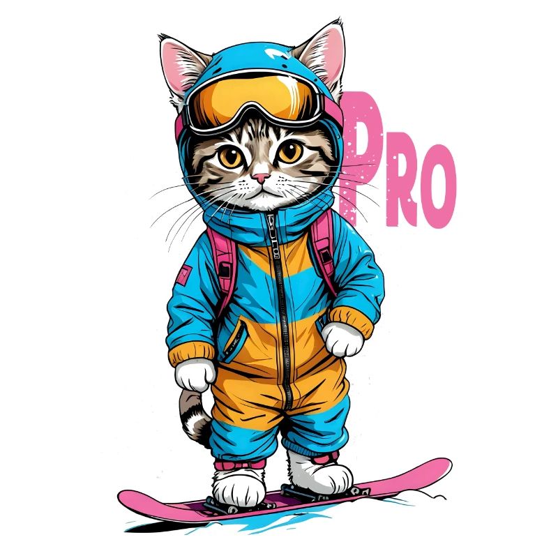 Snowboarding Kitty Pro