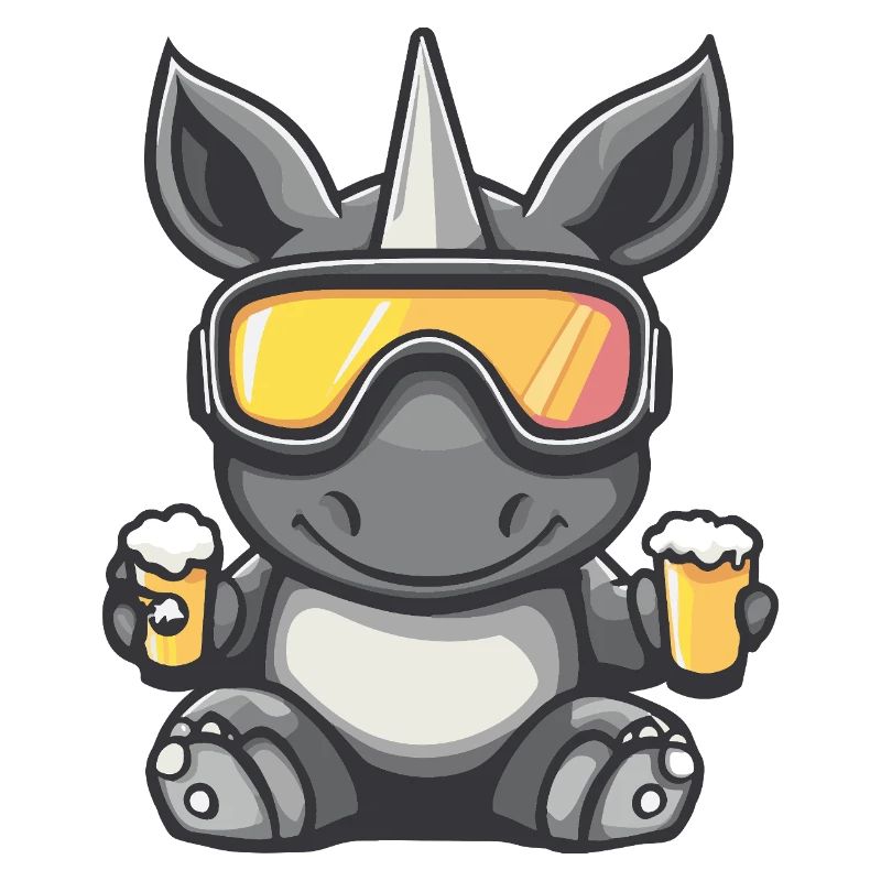 Nashorn Apres Ski Bier Comic