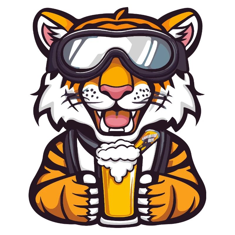 Tiger Apres Ski Bier Comic