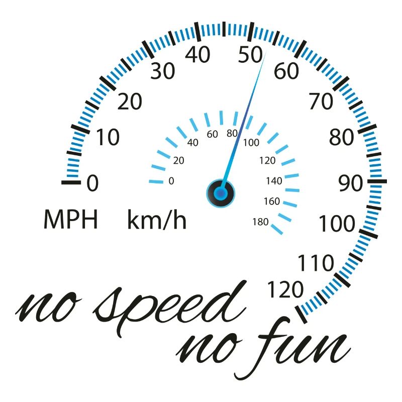 No speed no fun black design