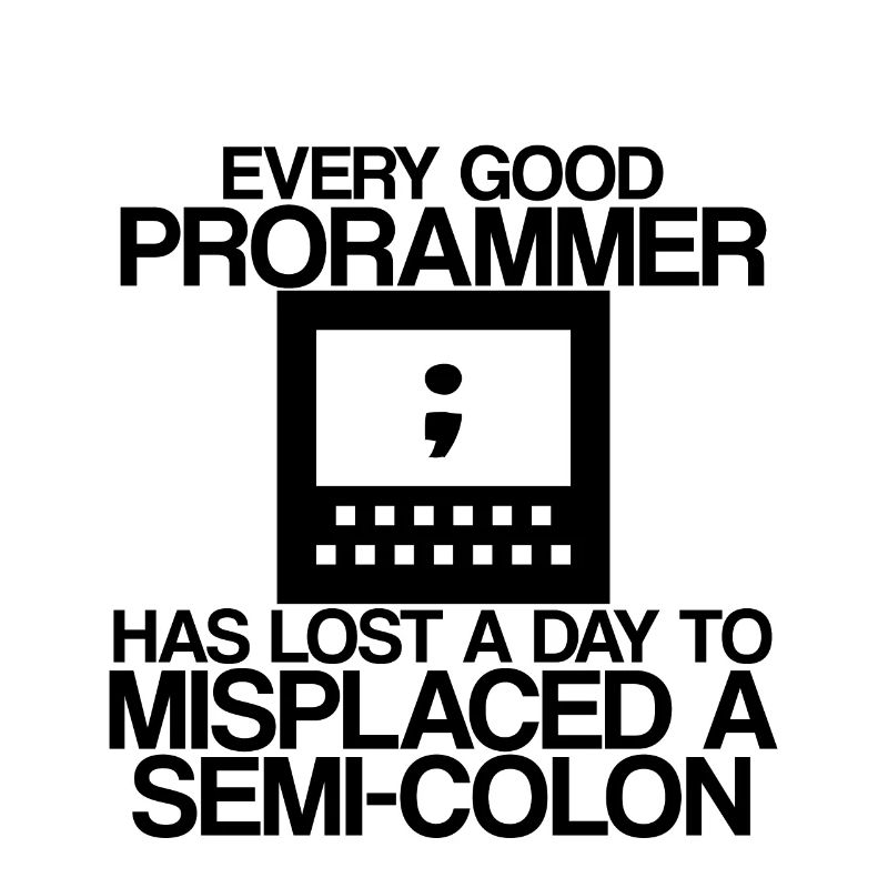 Every programmer has lost a day to a semi-colon 2