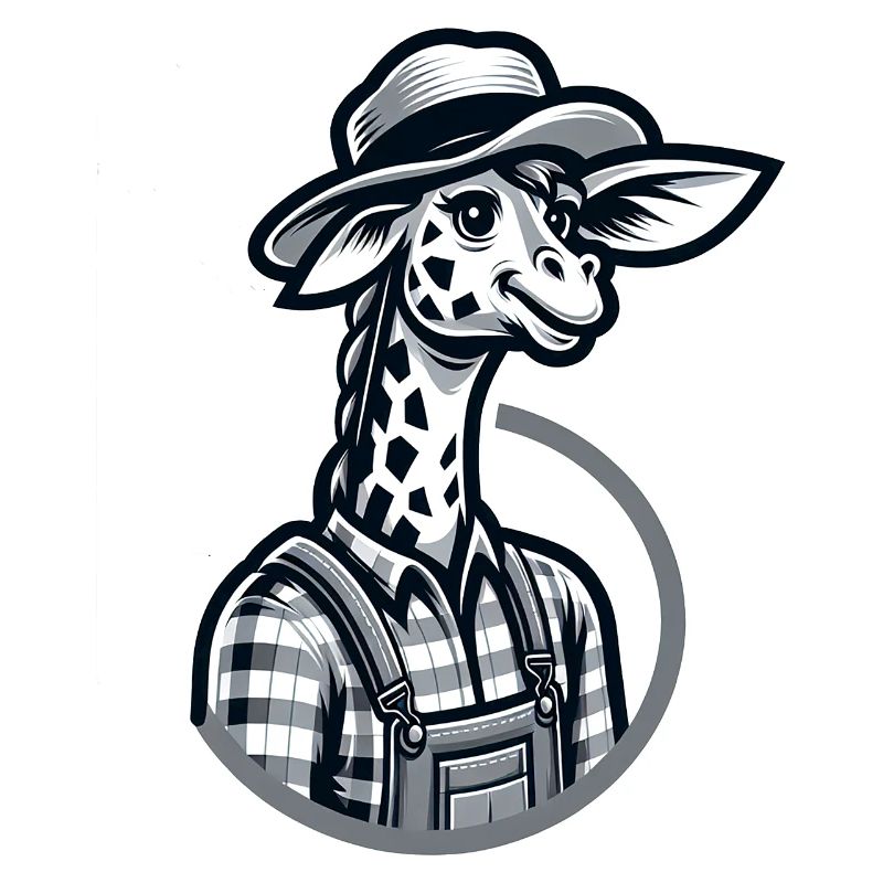 Fermier de girafe mignon