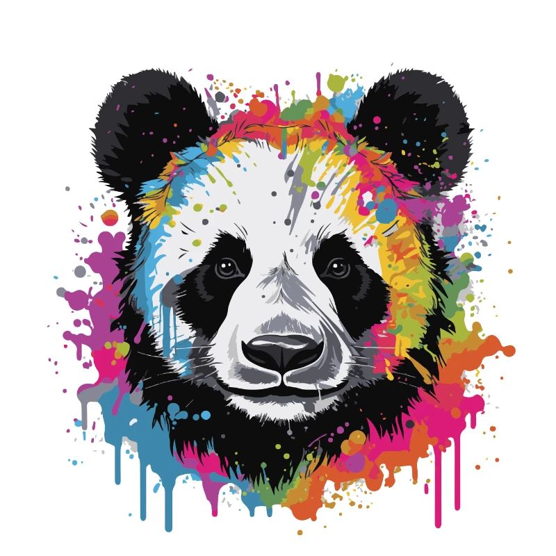 Panda Pop Art Head