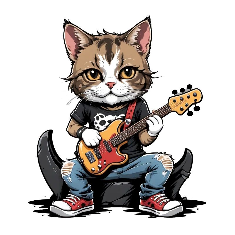 Cat Rocker Cat HardRock Gift