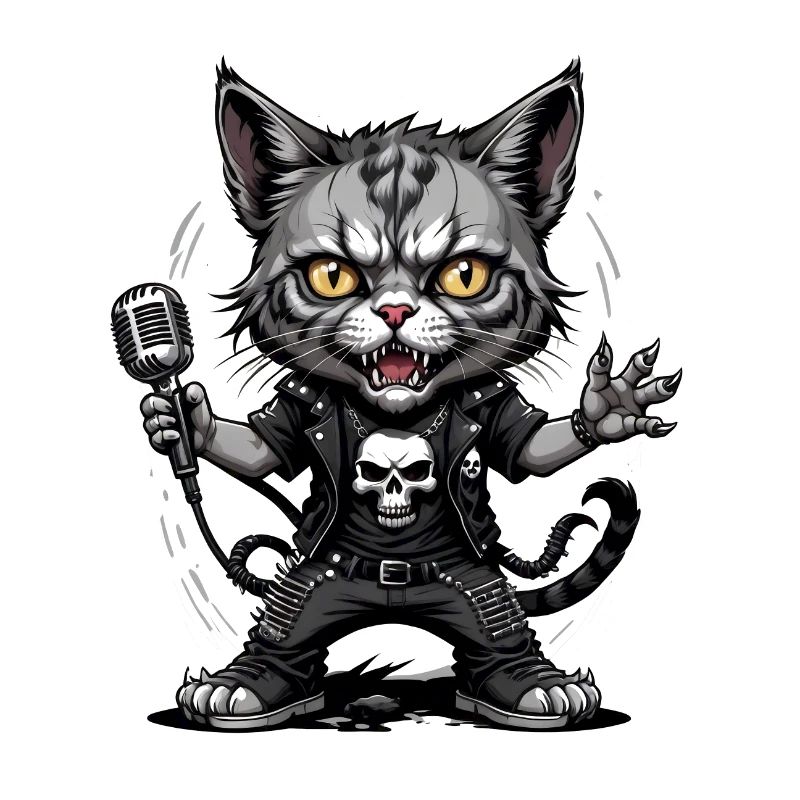 Cat Rocker Katze HardRock Geschenk