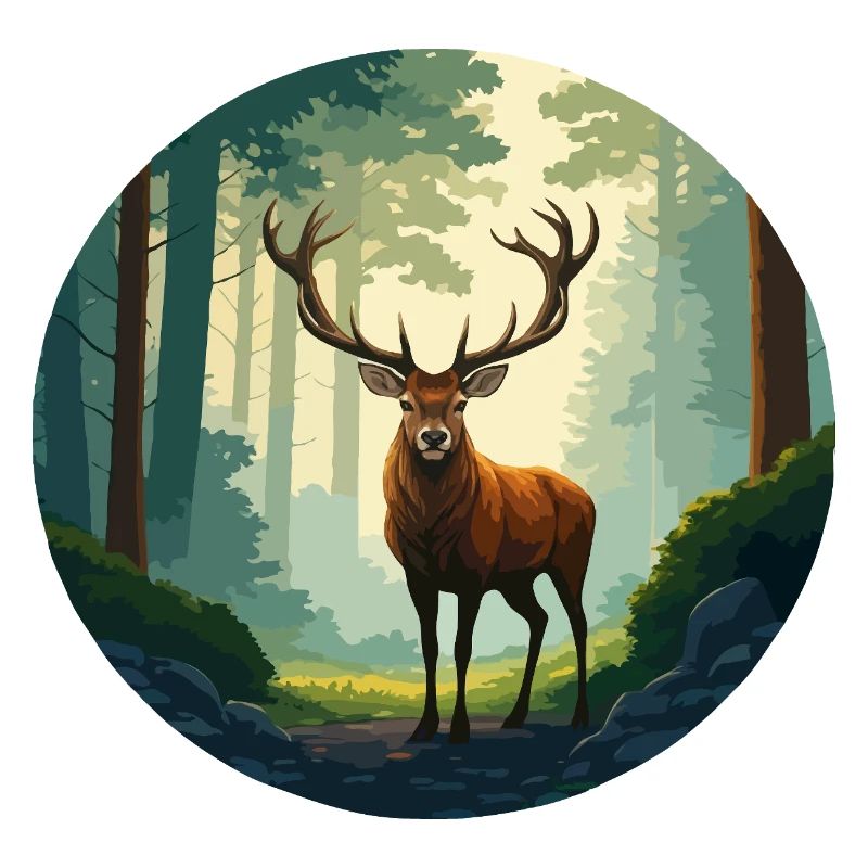 Rotwild im Wald
