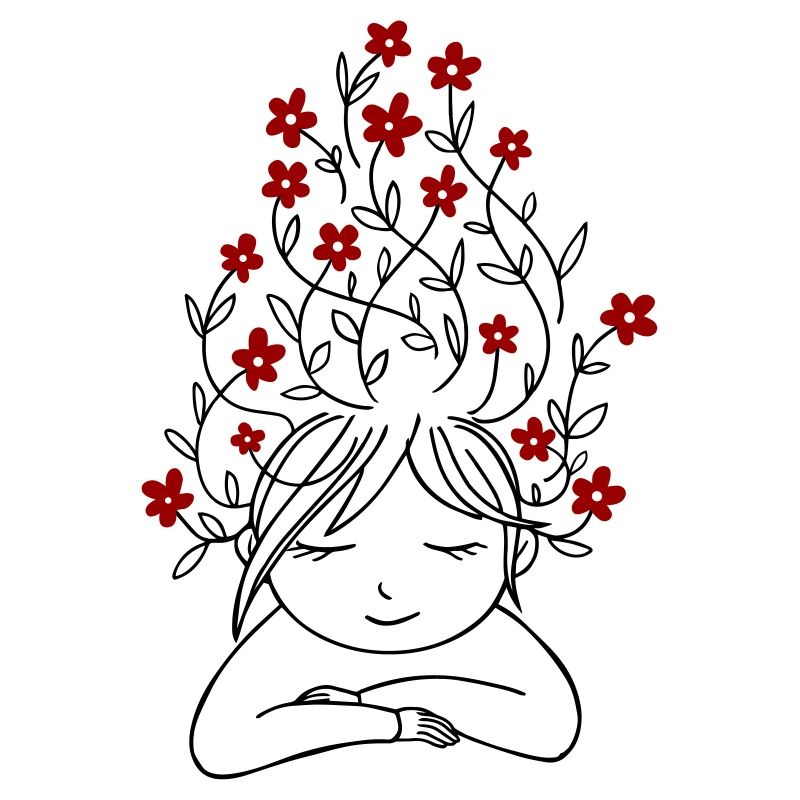 Mädchen mit Blumen