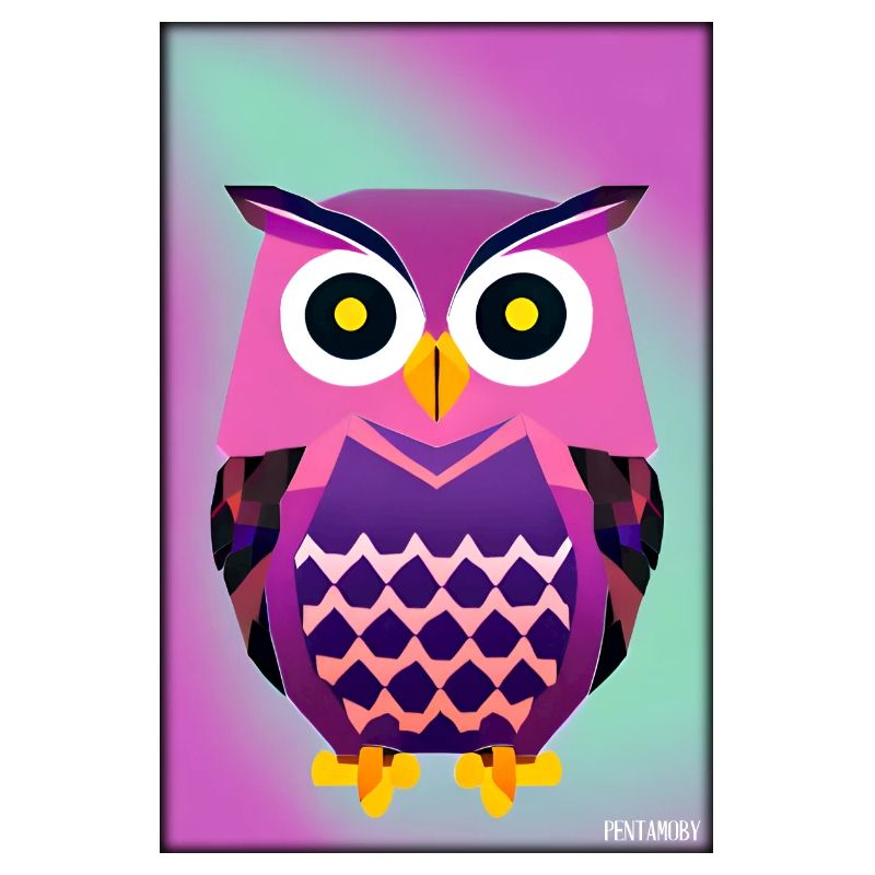 Eule Wütend Polygon Waldtier Wildnis Vogel Nacht