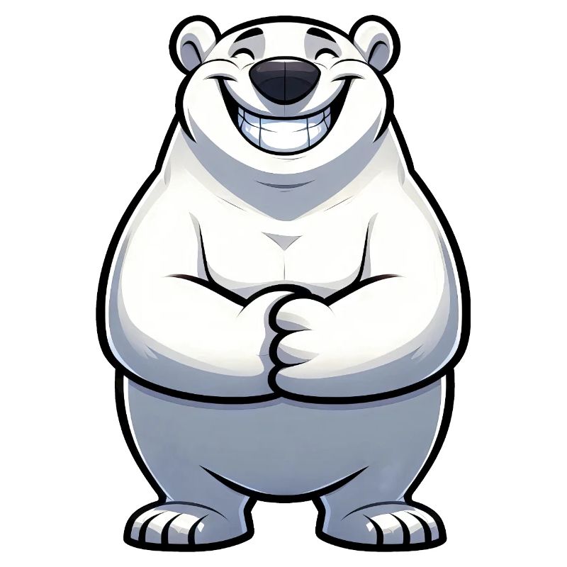 Satisfied Polar Bear Comic North Pole Pride Cool