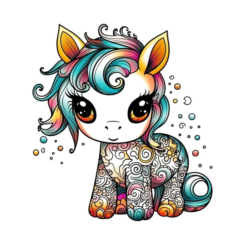 Conception abstraite de licorne colorée. ErSa Solutions