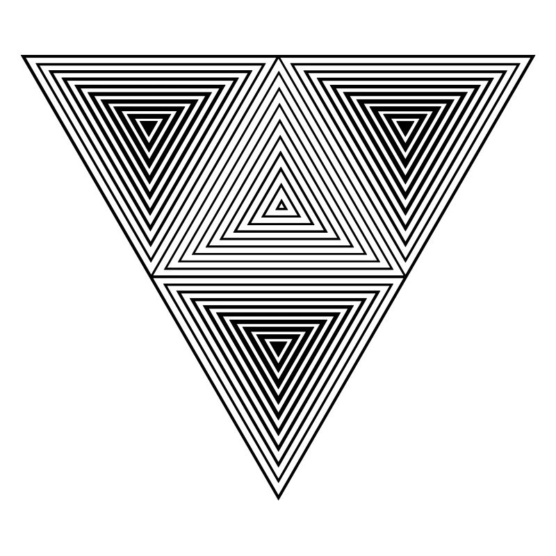 Optical illusion (Hipster Dreick) B&w Art