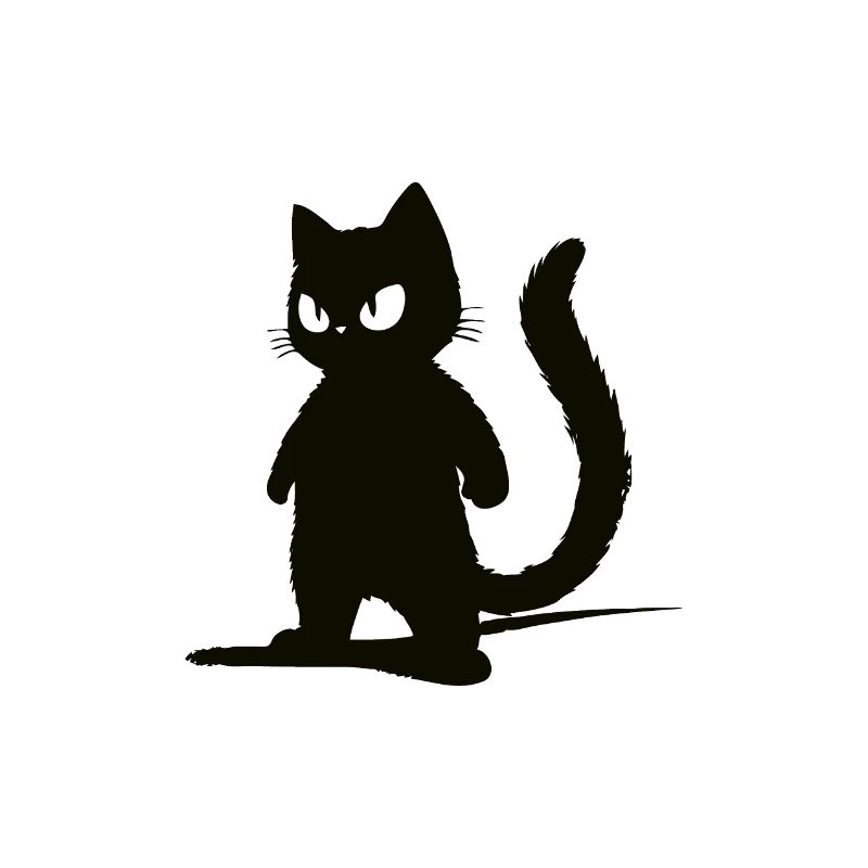 Black Cat - Silhouette Design
