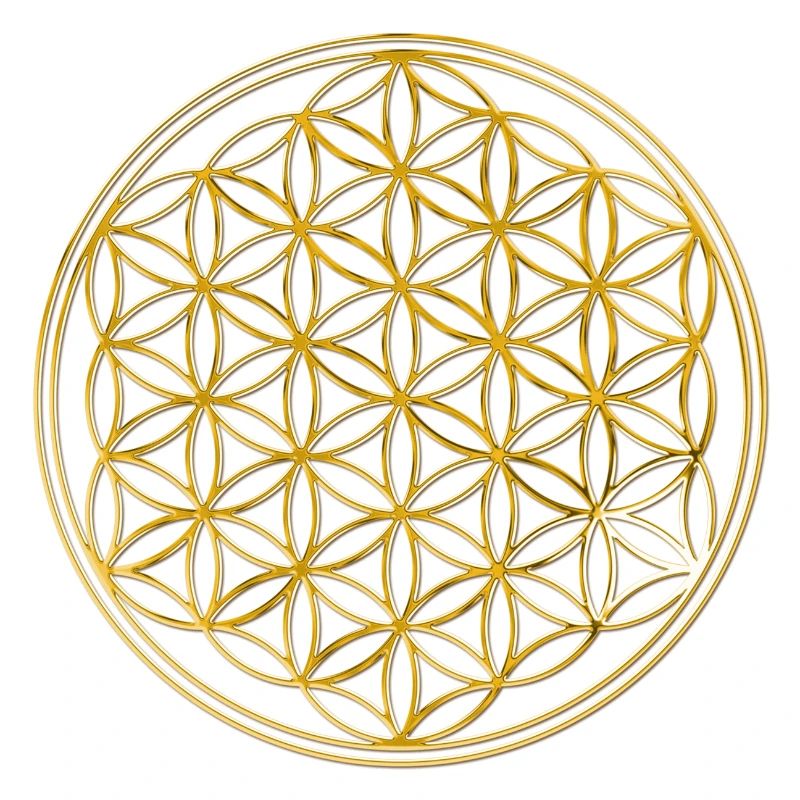 Fleur de vie GOLD 3D pour accessoires