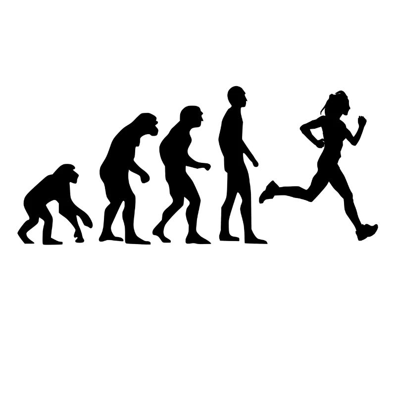 Human Evolution Running Jogging Joggen Geschenk