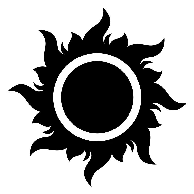 Les rayons de soleil de feu