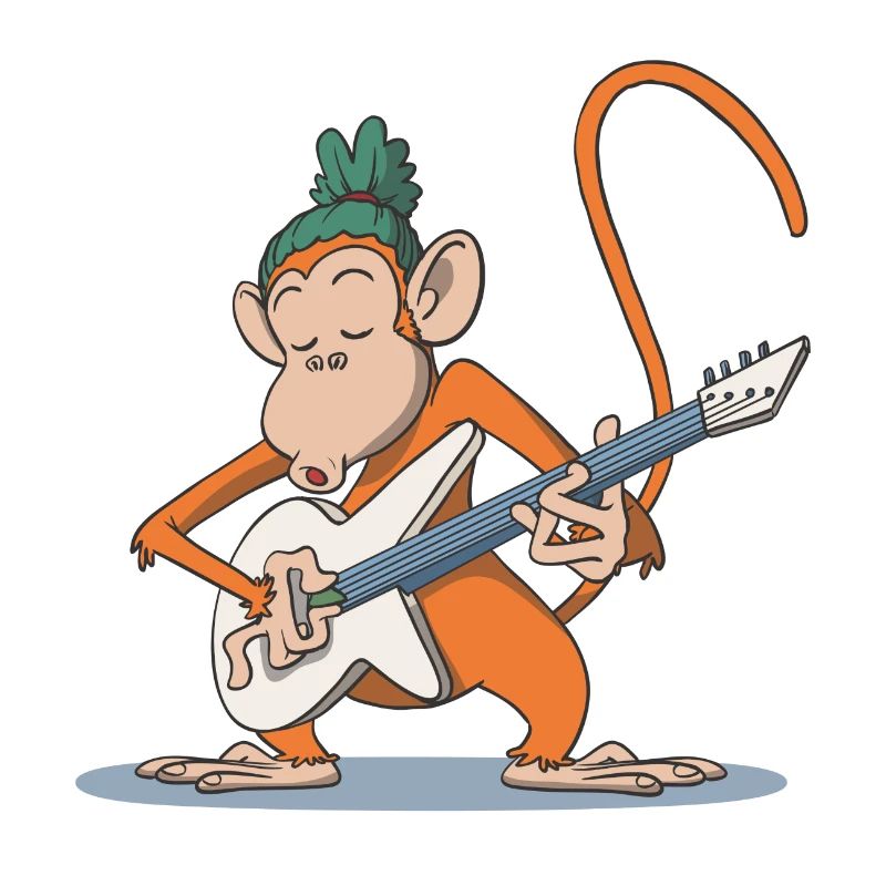 Monkey plays guitar gift