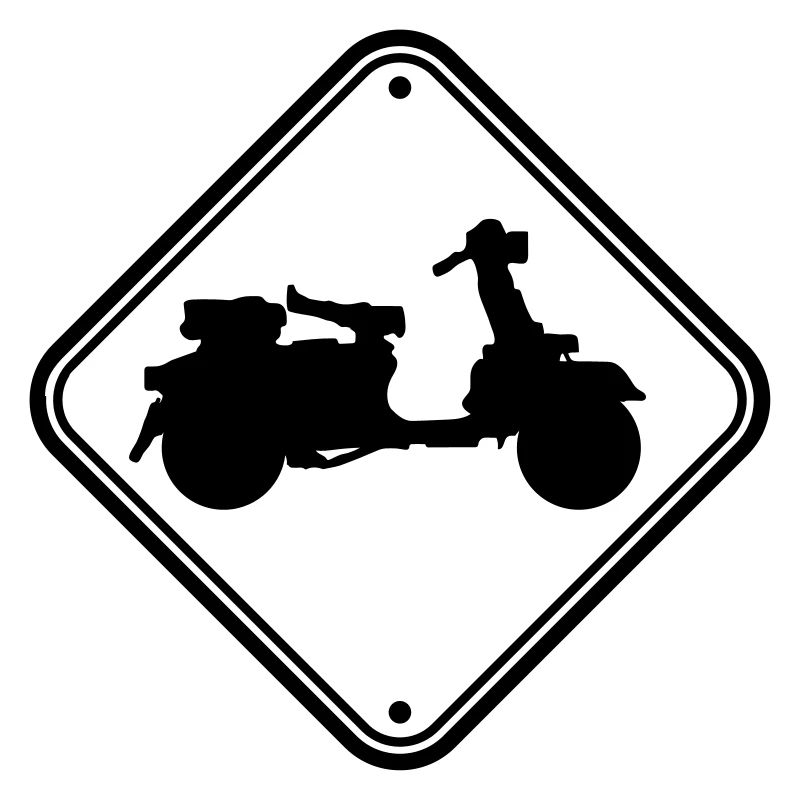 note sign scooter caution zone danger clipart