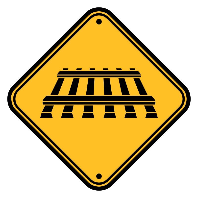 Achtung Gleis Schild
