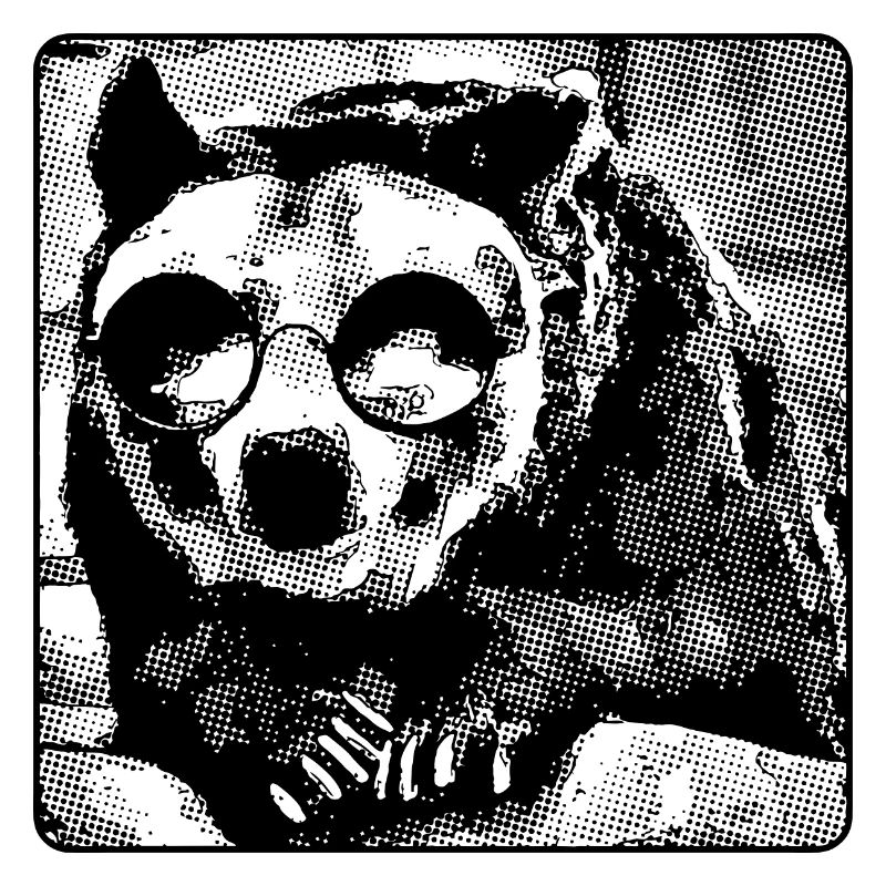 Bear with glasses (DDP, Halftone Render)