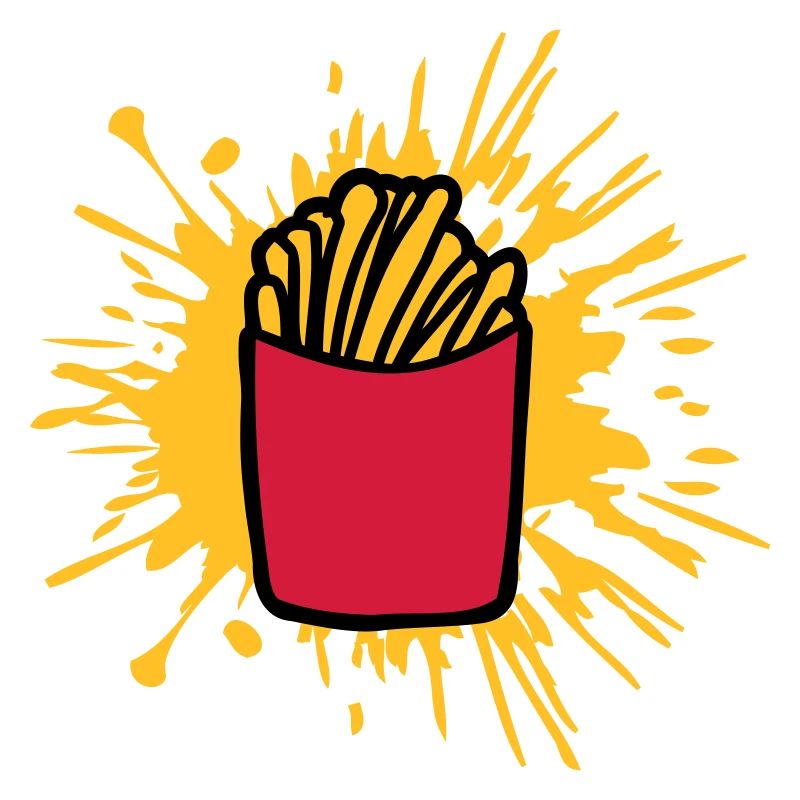 Farbklecks Pommes Frites