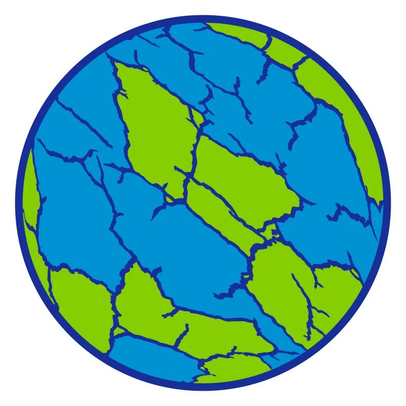Planet Ball Cracks Pattern