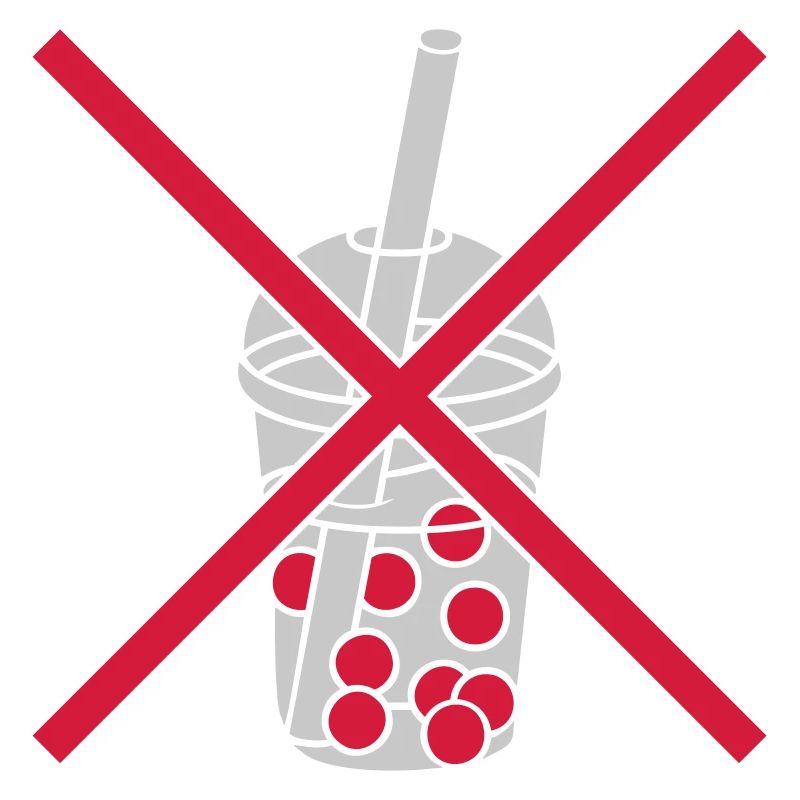 Zone Bubble Tea prohibited
