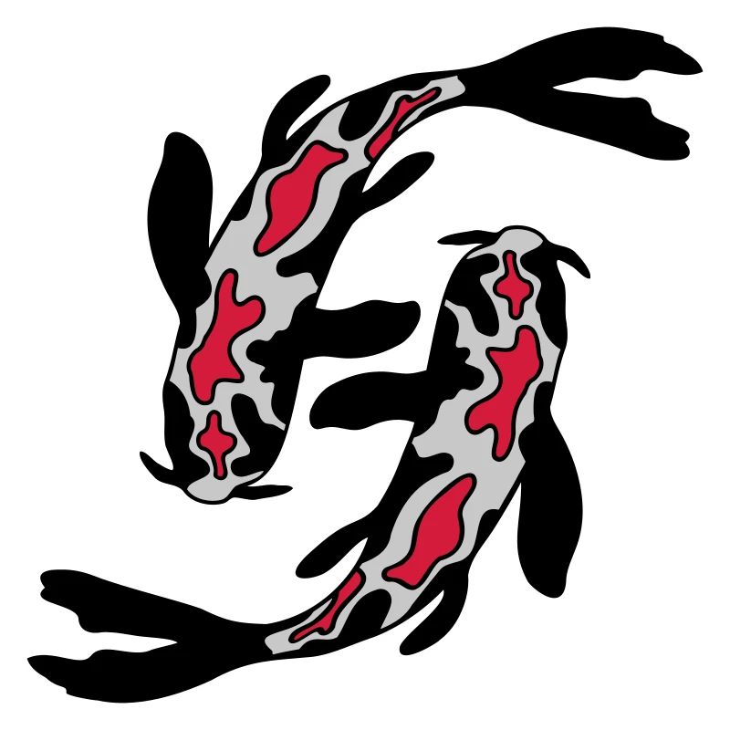 2 Koi Fish Nishikigoi