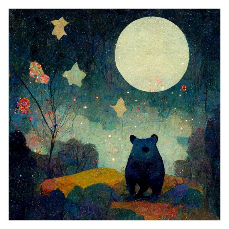 Ours au clair de lune