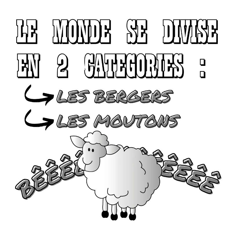 LE MONDE SE DIVISE EN 2 CATEGORIES