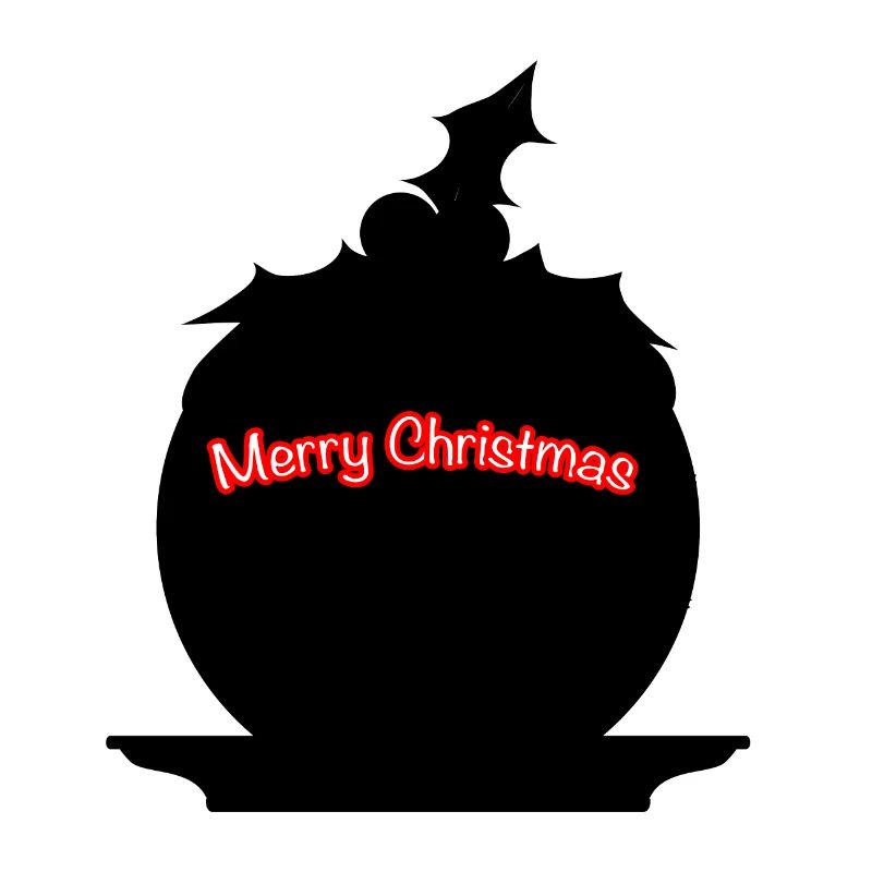 Christmas Pudding SIlhouette