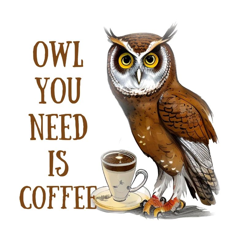 Eule, die Sie brauchen, ist Kaffee