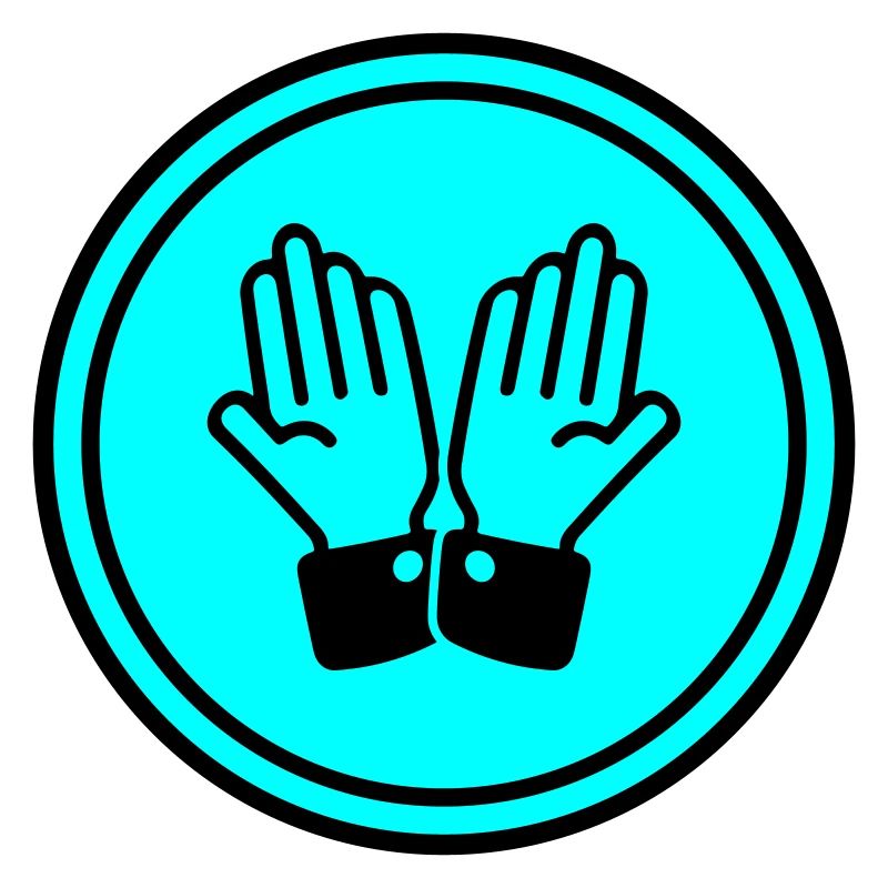 hands praying circle