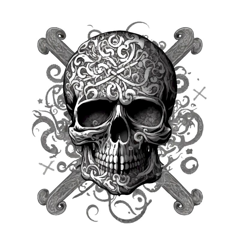 Zentangle skull