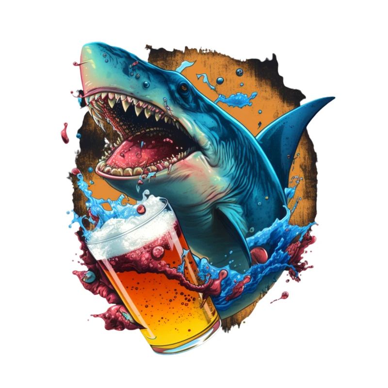 Beer-drinking shark