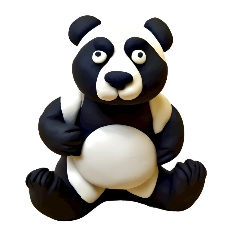 Panda aus Knete
