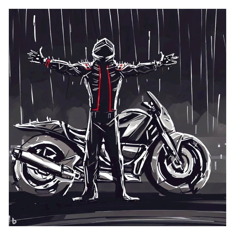 Motorrad Bleistiftzeichnung