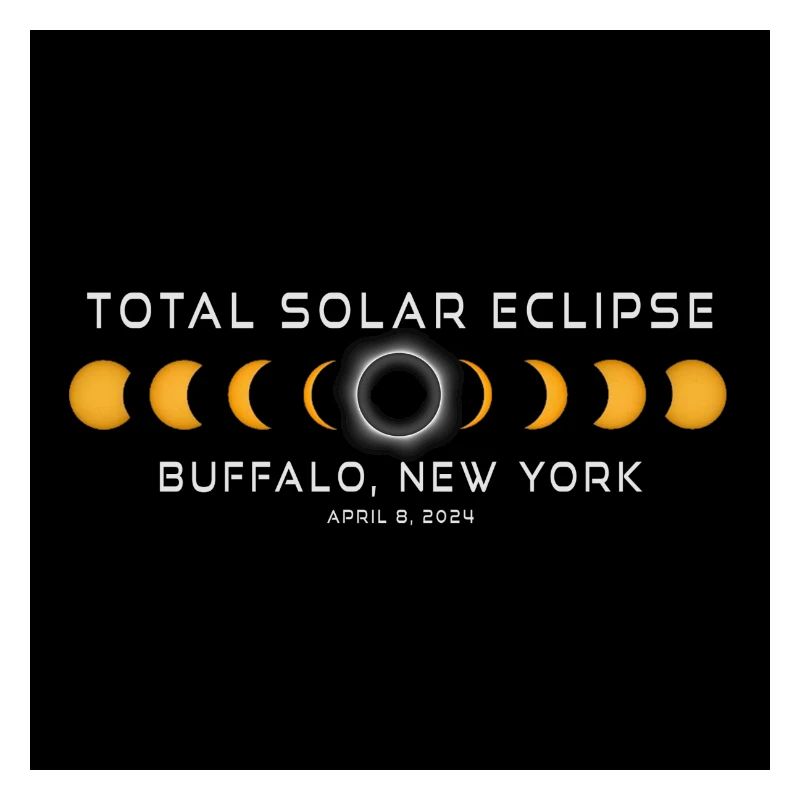 Buffalo New York 2024 Eclipse Cool Souvenir April