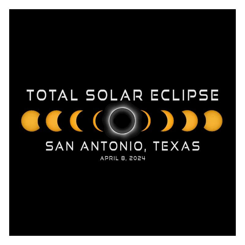 San Antonio Texas 2024 Eclipse Cool Souvenir