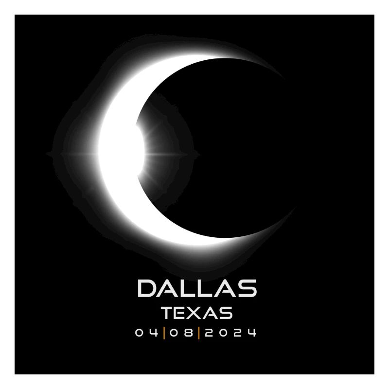 Dallas Texas Eclipse 2024 Souvenir Cool Memento