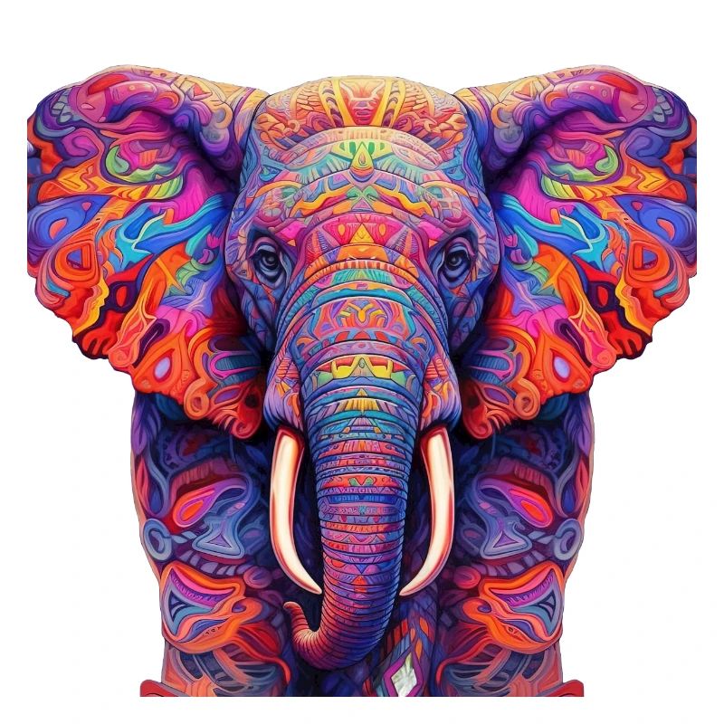 Psychedelic elephant