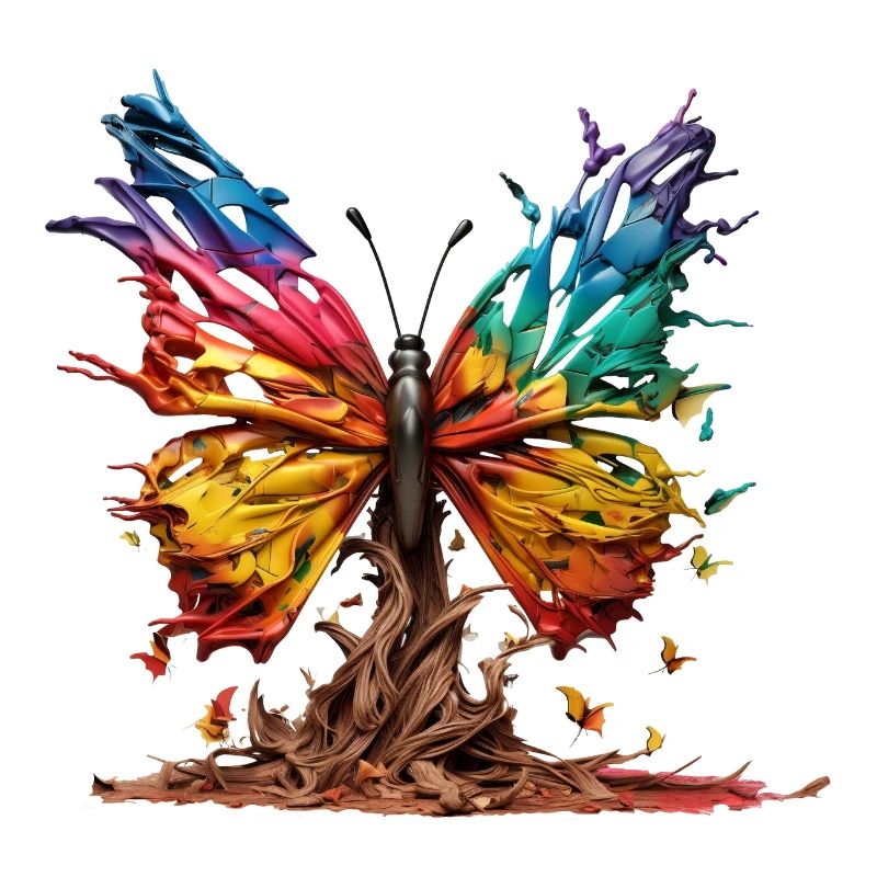Regenbogen-Schmetterling