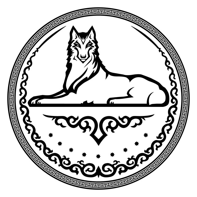 Tschetschenisches Wappen - einfarbig