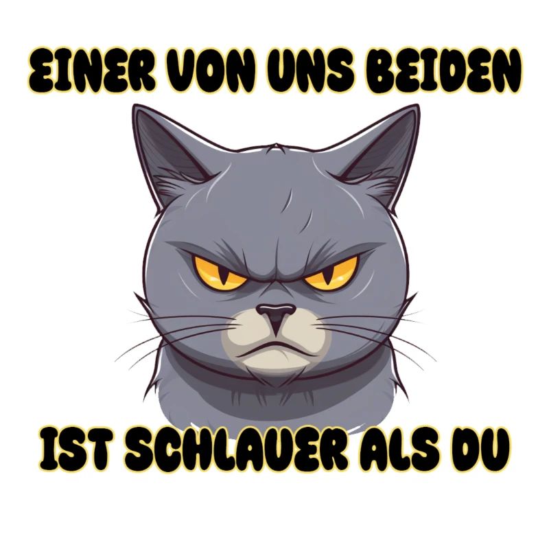 Katze - Einer von und beiden ist schlauer als du